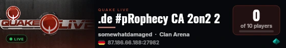 .de #pRophecy CA 2on2 2 live status badge