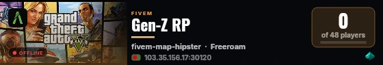 Gen-Z RP live status badge