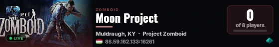 Moon Project live status badge