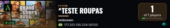 ^TESTE ROUPAS live status badge