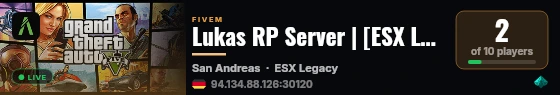 Lukas RP Server | [ESX Legacy] live status badge