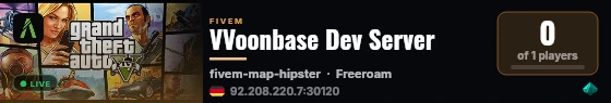 VVoonbase Dev Server live status badge