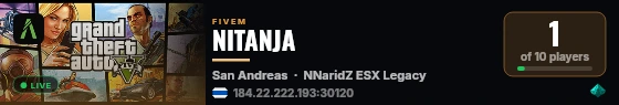 NITANJA live status badge