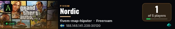 Nordic live status badge