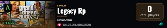 Legacy Rp live status badge