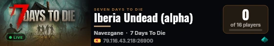 Iberia Undead (alpha) live status badge