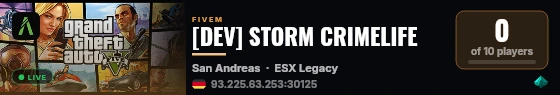 [DEV] STORM CRIMELIFE live status badge