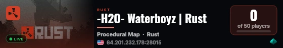 -H2O- Waterboyz | Rust live status badge