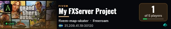 My FXServer Project live status badge