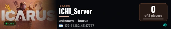ICHI_Server live status badge