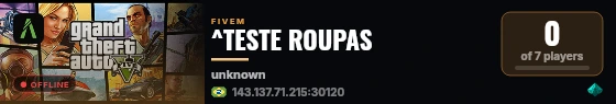 ^TESTE ROUPAS live status badge
