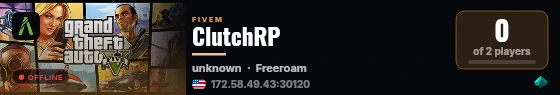 ClutchRP live status badge