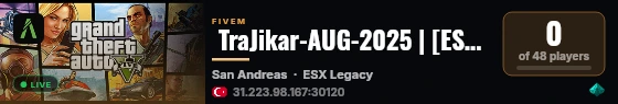  TraJikar-AUG-2025 | [ESX Legacy] live status badge