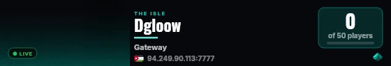 Dgloow live status badge