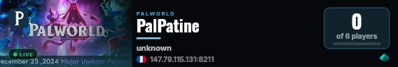 PalPatine live status badge