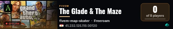 The Glade & The Maze live status badge