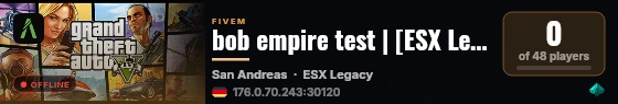 bob empire test | [ESX Legacy] live status badge
