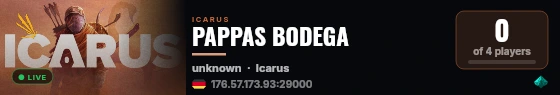 PAPPAS BODEGA live status badge