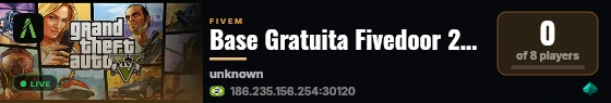 Base Gratuita Fivedoor 2026  live status badge