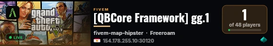 [QBCore Framework] gg.1 live status badge