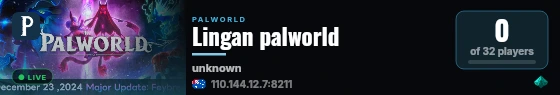 Lingan palworld live status badge