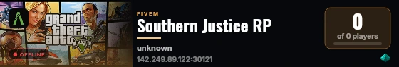 Southern Justice RP live status badge