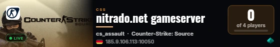 nitrado.net gameserver live status badge