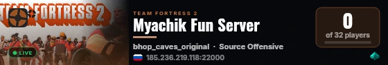Myachik Fun Server live status badge