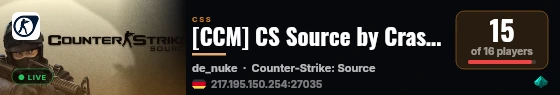 [CCM] CS Source by Crash Crew Minden live status badge
