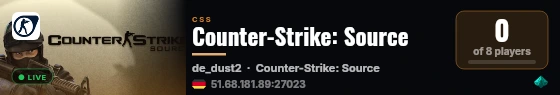 Counter-Strike: Source live status badge