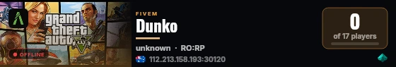 Dunko live status badge