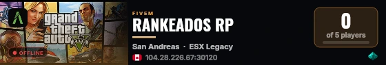 RANKEADOS RP live status badge