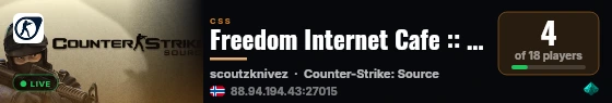 Freedom Internet Cafe :: Deathmatch live status badge