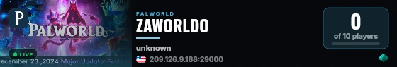 ZAWORLDO live status badge