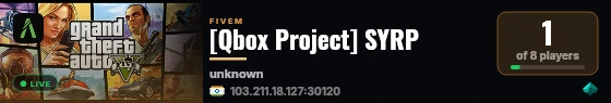 [Qbox Project] SYRP live status badge