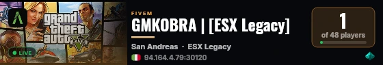 GMKOBRA | [ESX Legacy] live status badge