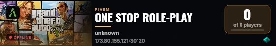 ONE STOP ROLE-PLAY  live status badge