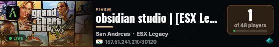 obsidian studio | [ESX Legacy] live status badge
