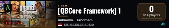 [QBCore Framework] 1 live status badge