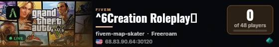 ^6Creation Roleplay✨ live status badge