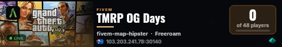 TMRP OG Days live status badge