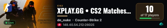 XPLAY.GG • CS2 Matches #272 live status badge