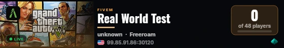 Real World Test live status badge