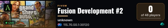 Fusion Development #2 live status badge