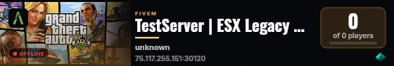 TestServer | ESX Legacy Server live status badge