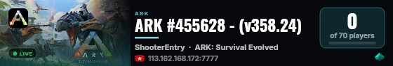 ARK #455628 - (v358.24) live status badge