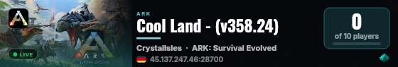 Cool Land - (v358.24) live status badge