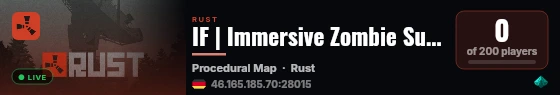 IF | Immersive Zombie Survival | Base Invasion | PvE/Jungle PvP live status badge
