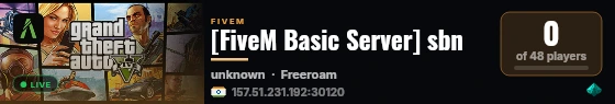 [FiveM Basic Server] sbn live status badge