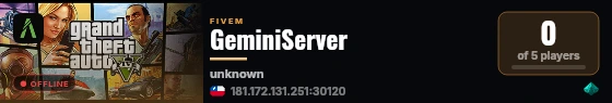 GeminiServer live status badge